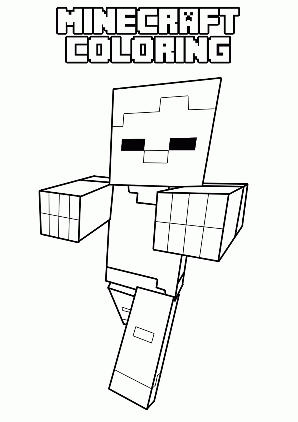 free printable minecraft coloring pages 