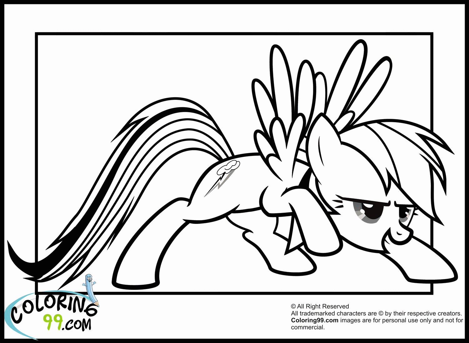 Rainbow Dash Coloring Pages 