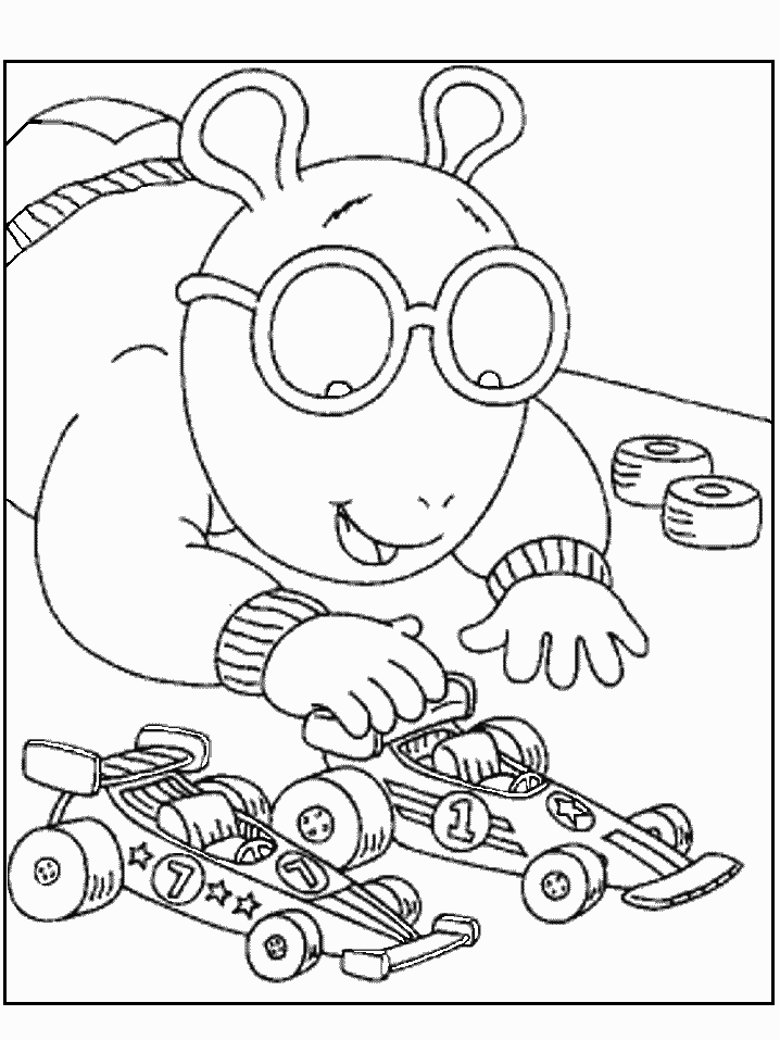 arthur Colouring Pages