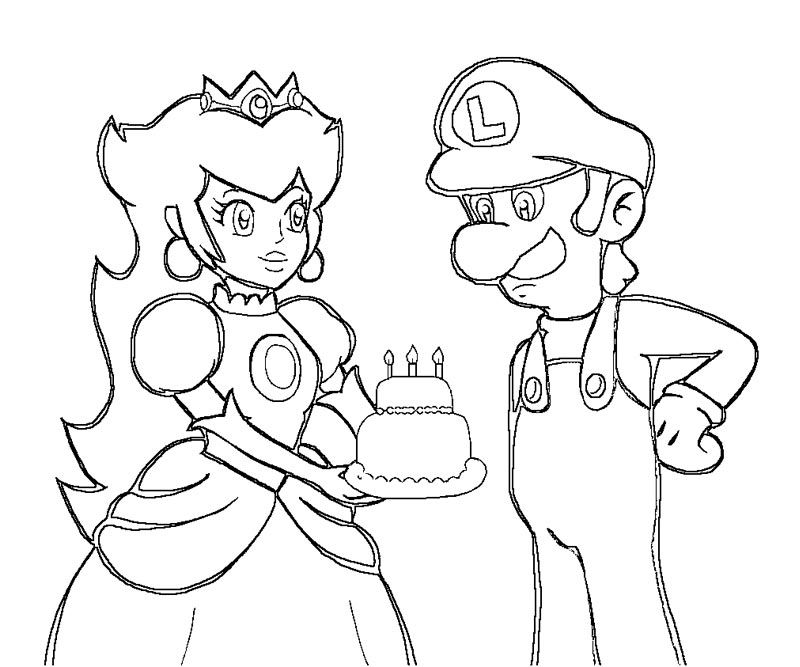 Free Princess Peach Coloring Pages, Download Free Princess Peach