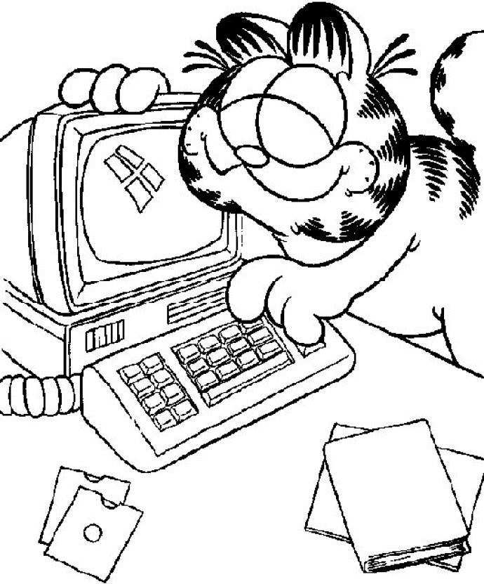 Coloring Page - Garfield coloring Page