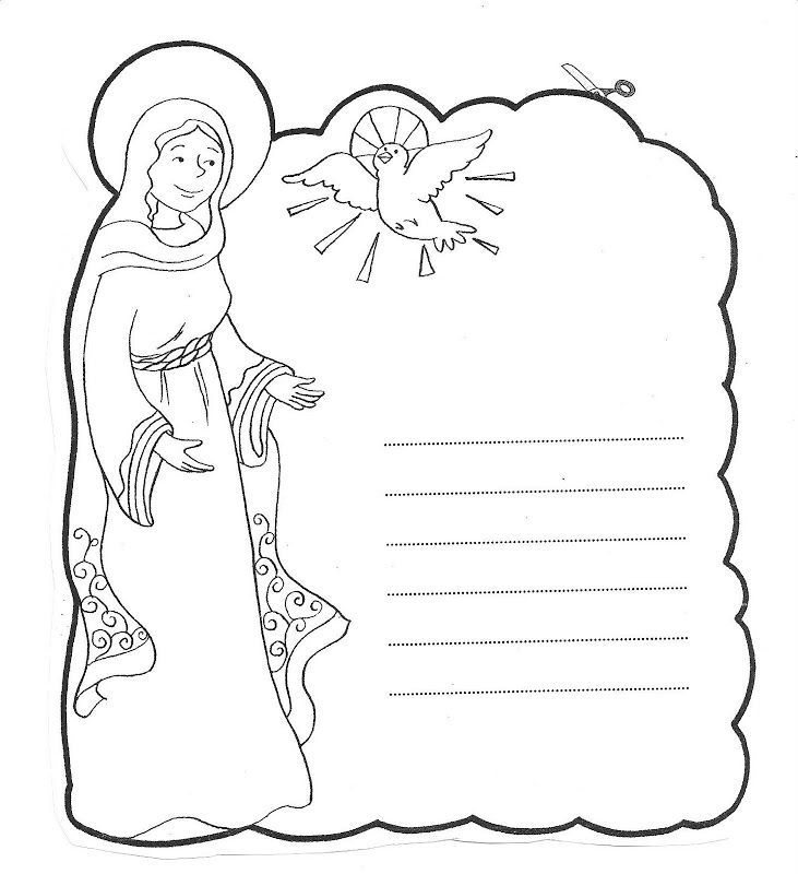 hail mary prayer coloring pages for children