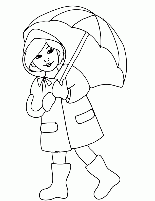 Gallery For  Rain Boots Coloring Page