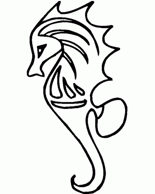 Seahorse Coloring Pages Printable Kids Colouring Page