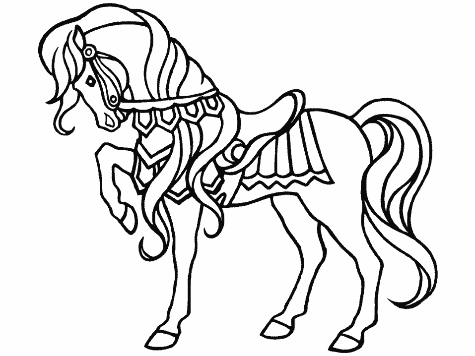 Saddle horse Colouring Pages