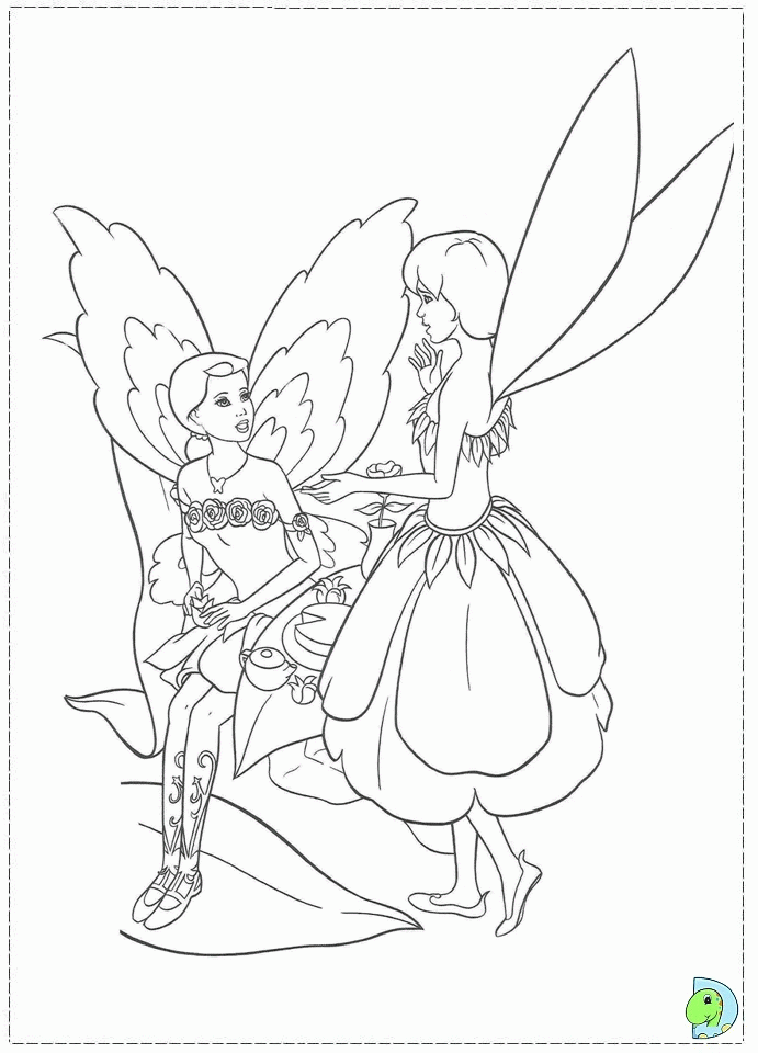 Barbie fairytopia Colouring Pages