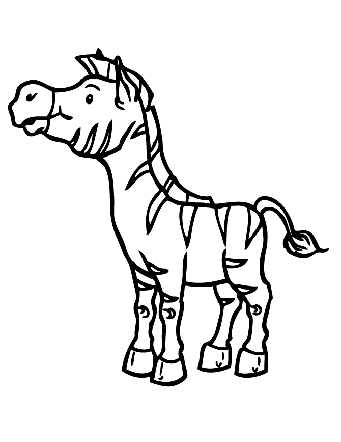 Free Printable Zebra Coloring Pages 