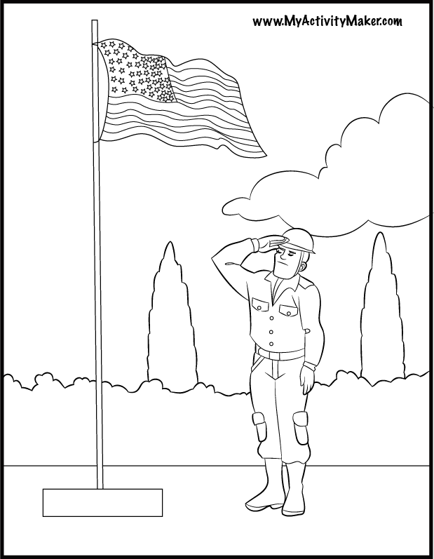 Memorial Day Flag Coloring Pages - Coloring For KidsColoring For Kids