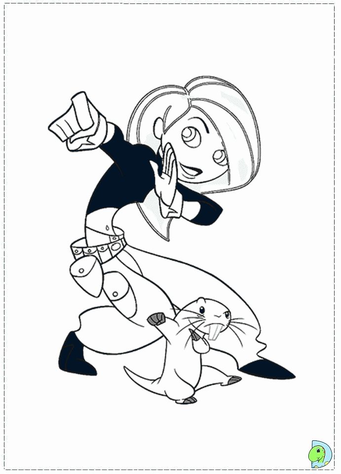 Kim Possible Coloring Page Clip Art Library