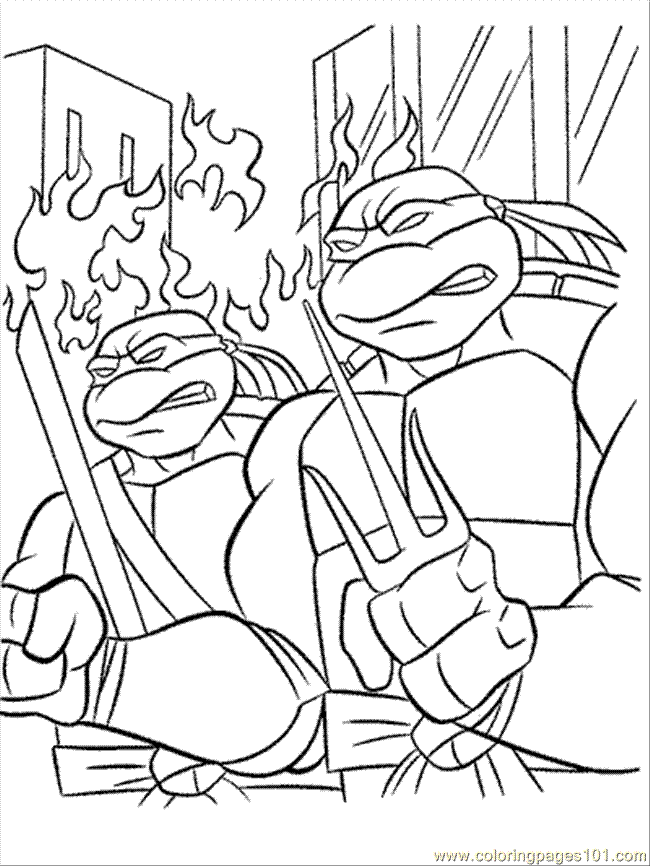 Ninja Turtles Michelangelo Coloring Pages