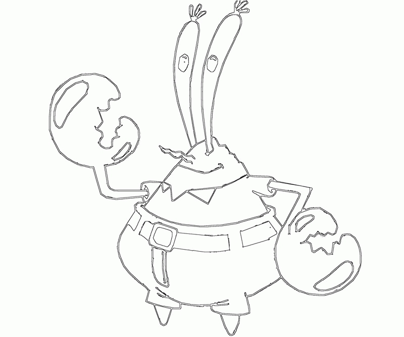 Collection of Mr Krabs Coloring Page (21) .
