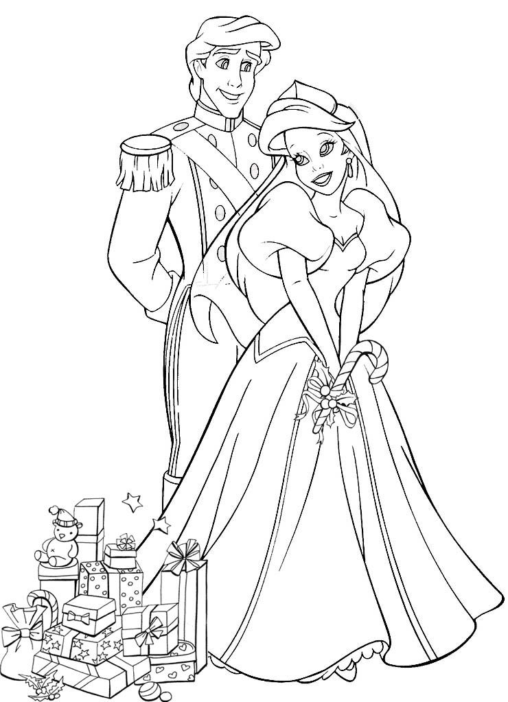 Free Ariel And Prince Eric Coloring Pages, Download Free Clip Art, Free