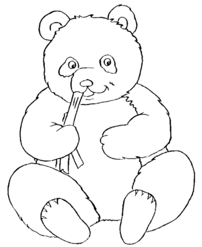 Childred Panda Coloring Pages