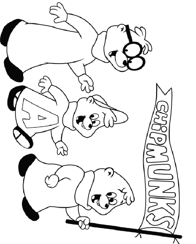 Alvin and the Chipmunks | Free Printable Coloring Pages