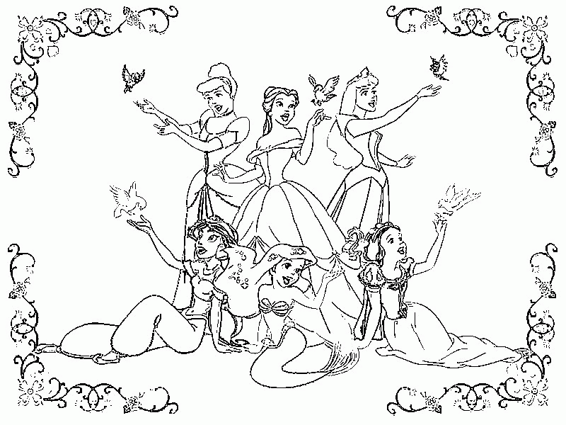 Printable Disney Princess Coloring Pages - Free Coloring Page