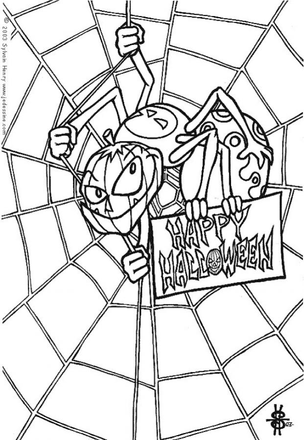 SPIDER coloring pages - Jack Olantern spider