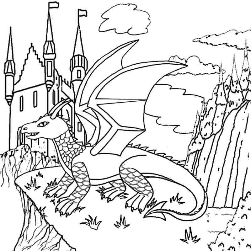printable pictures of dragons | Coloring Picture HD For Kids