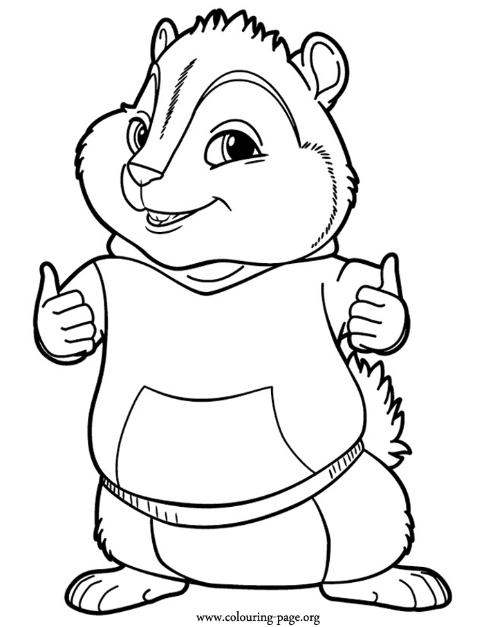 Alvin and the Chipmunks - Theodore Seville coloring page