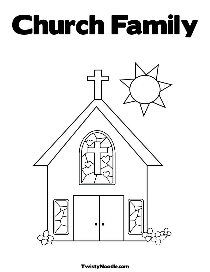 coloring pages of church