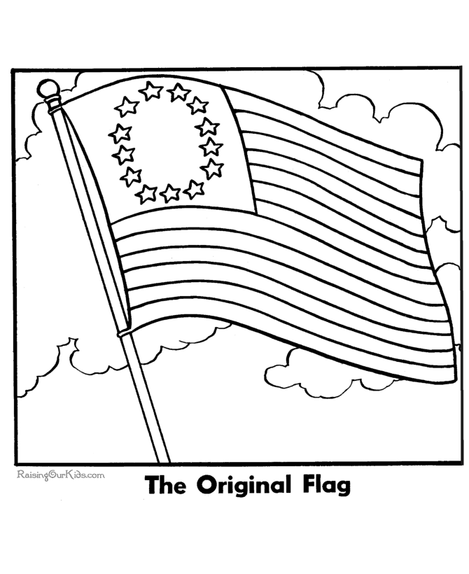 Us Flag Coloring Page
