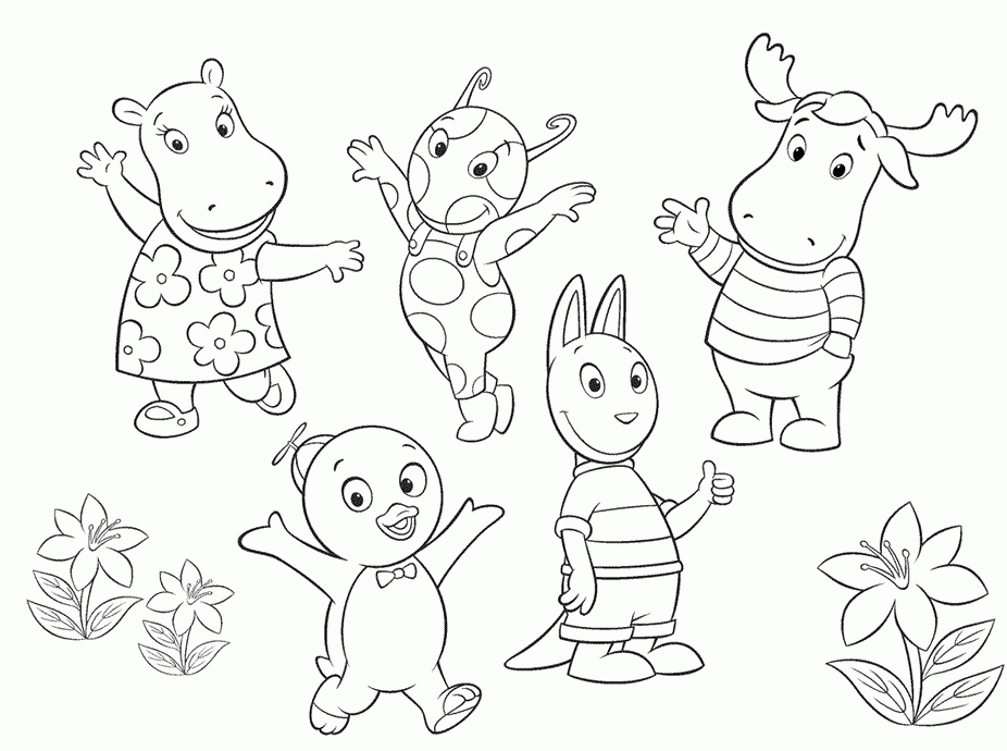 Christmas Backyardigans Coloring Pages Clip Art Library