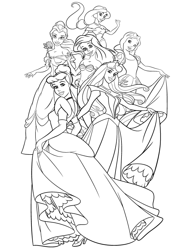 Free Coloring Pages For Disney Princesses, Download Free Coloring Pages