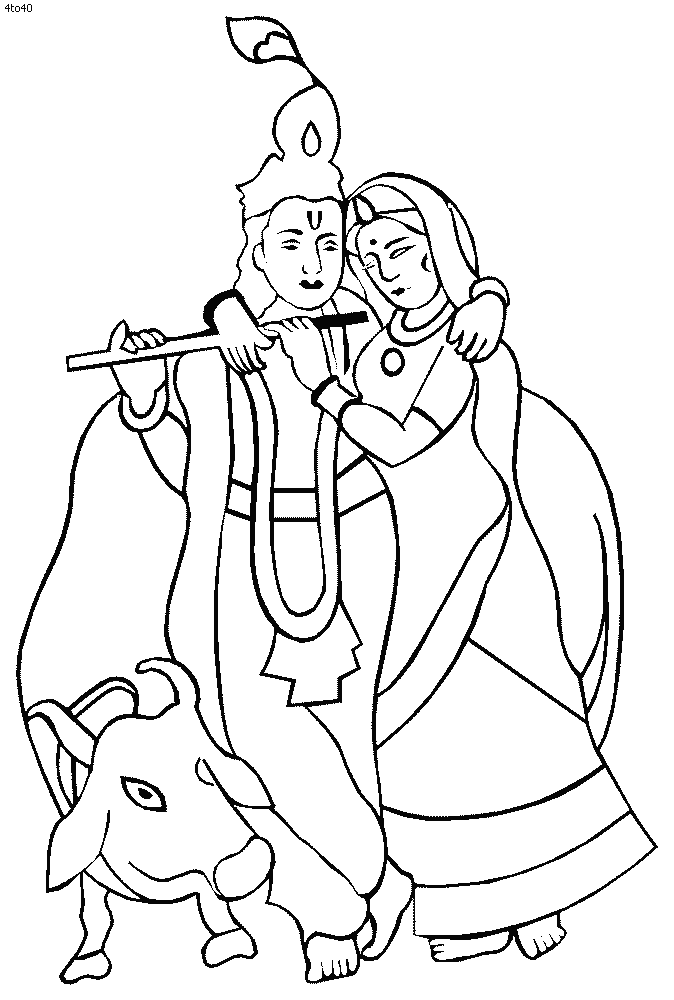 coloring pages of lord krishna