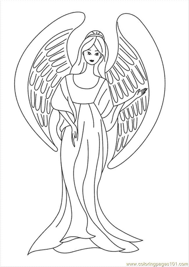 Coloring Pages Angel Coloring Sheets (Peoples  Angel)| free printable