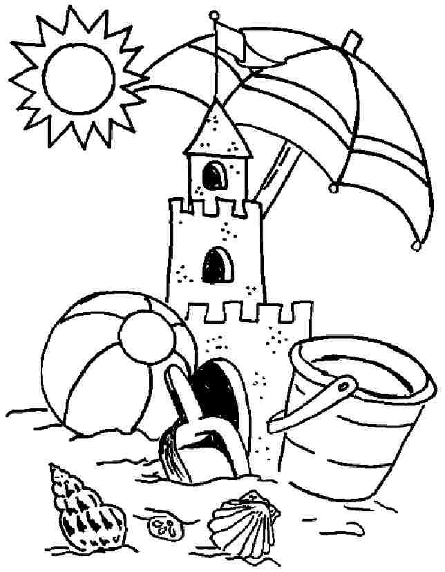 Summer Season Colouring Pages Free For Kindergarten