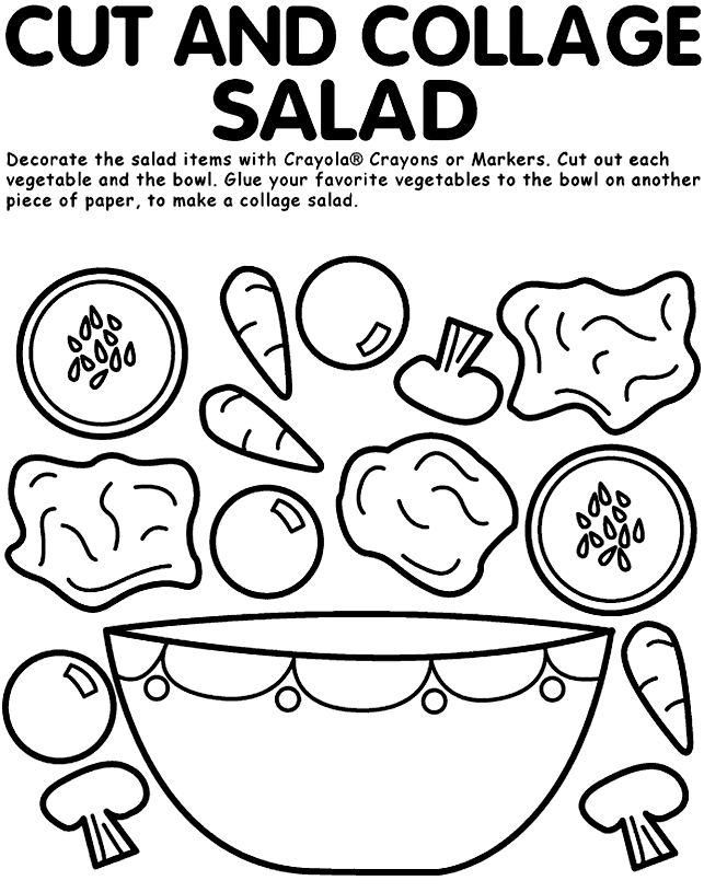 more fun food to color! | Education: Coloring Pages