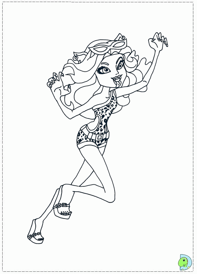 monster high dolls of all Colouring Pages