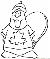 Coloring Pages Beaver Of Canada (Countries  Canada)| free printable