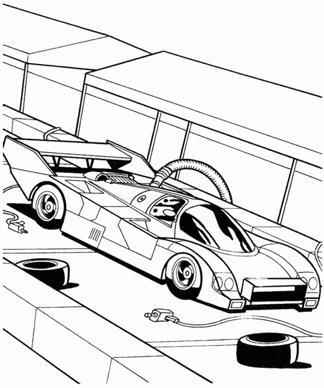 Hot Wheels Coloring Pages : Car Hot Wheels Fuel Filler Coloring