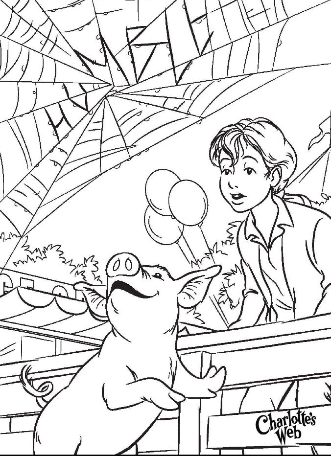 charlottes web coloring pages