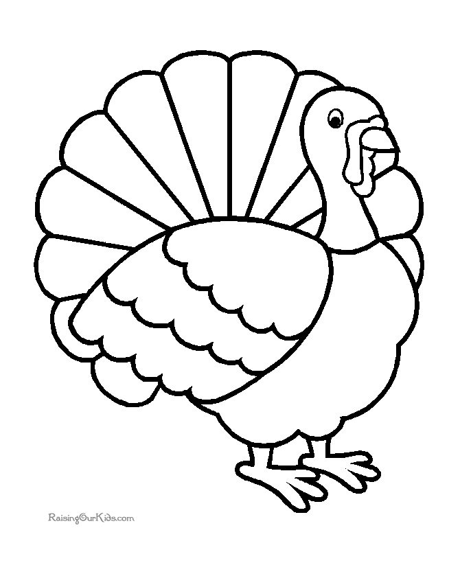 Coloring pictures of turkeys