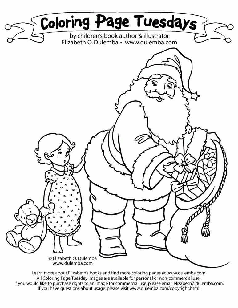  Coloring Page Tuesday! - Excuse me, Santa