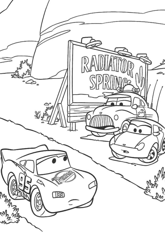 radiator springs coloring pages