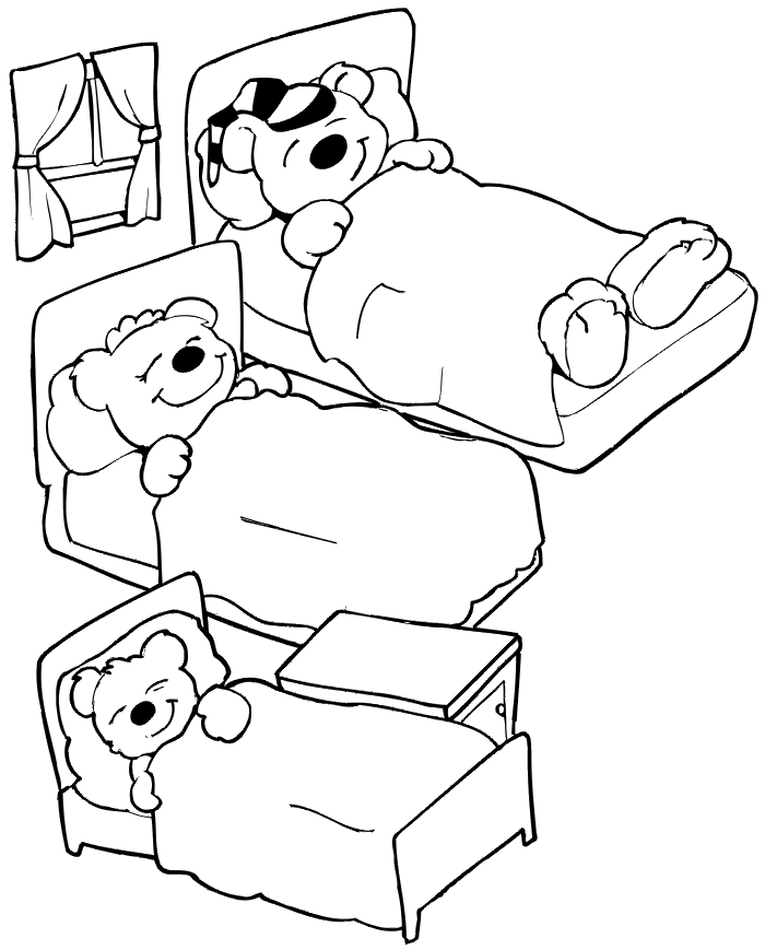 Free Goldilocks And The Three Bears Coloring Pages Download Free 