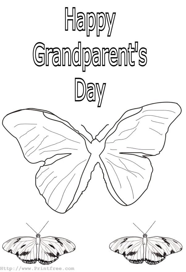 cards for grandpa Colouring Pages
