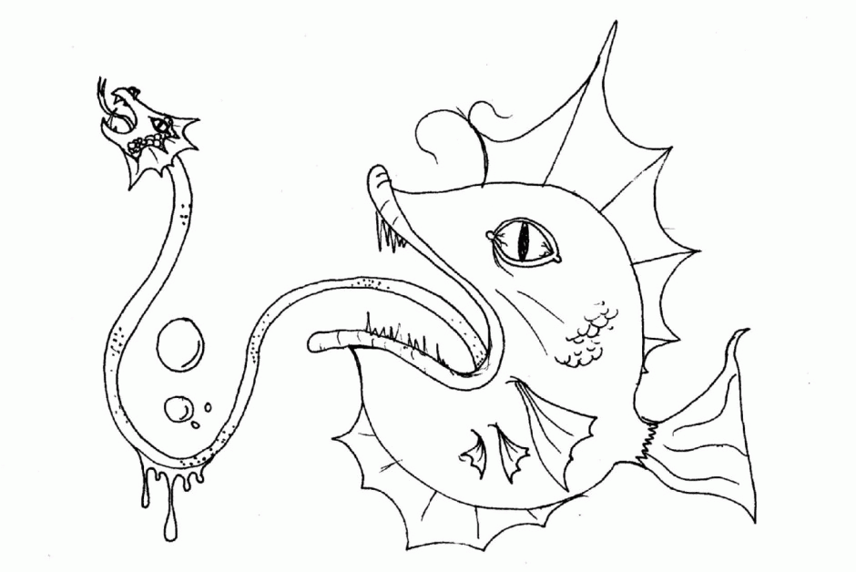 Sea Monster Coloring Pages Pictures 