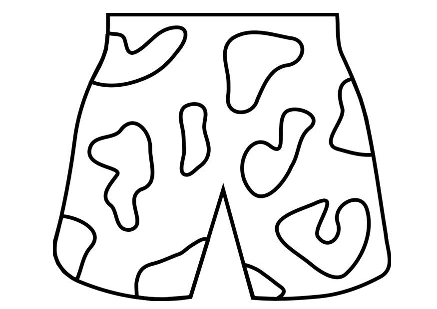 Coloring page swim trunks 