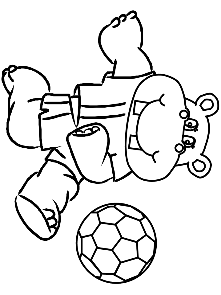 Printable Soccer 4 Sports Coloring Pages