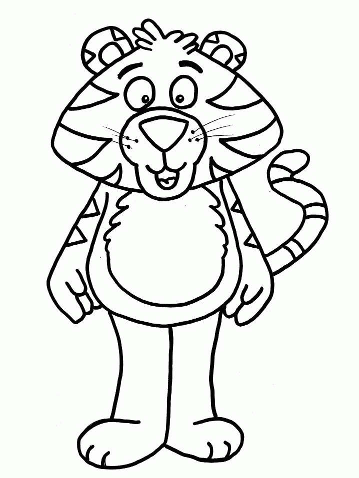 Coloring Page - Tiger animal coloring Page
