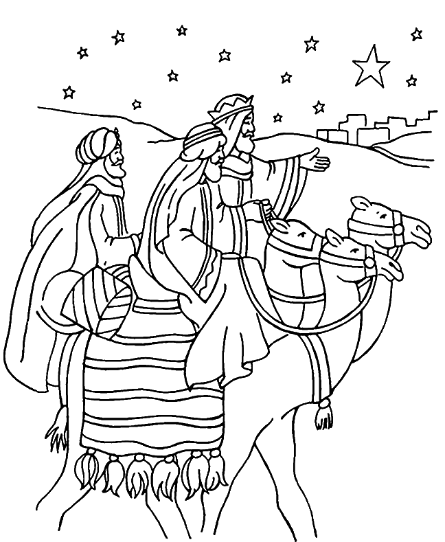 Coloring Page - Three kings coloring Page