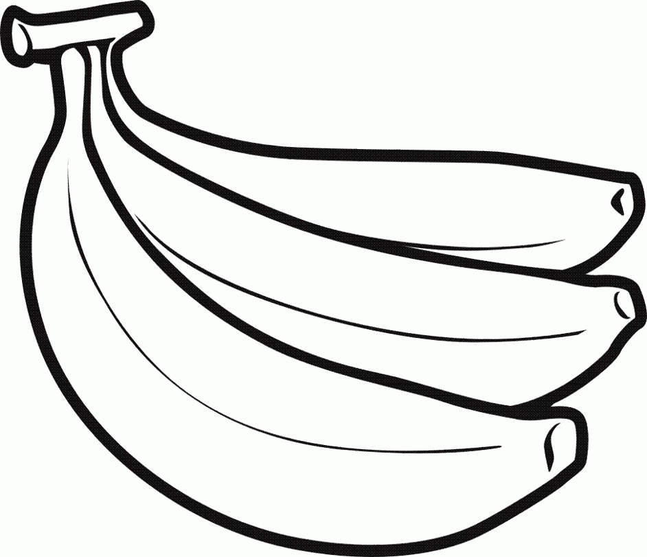 Great And Tasty Banana Coloring Pages - Fruit Coloring Pages