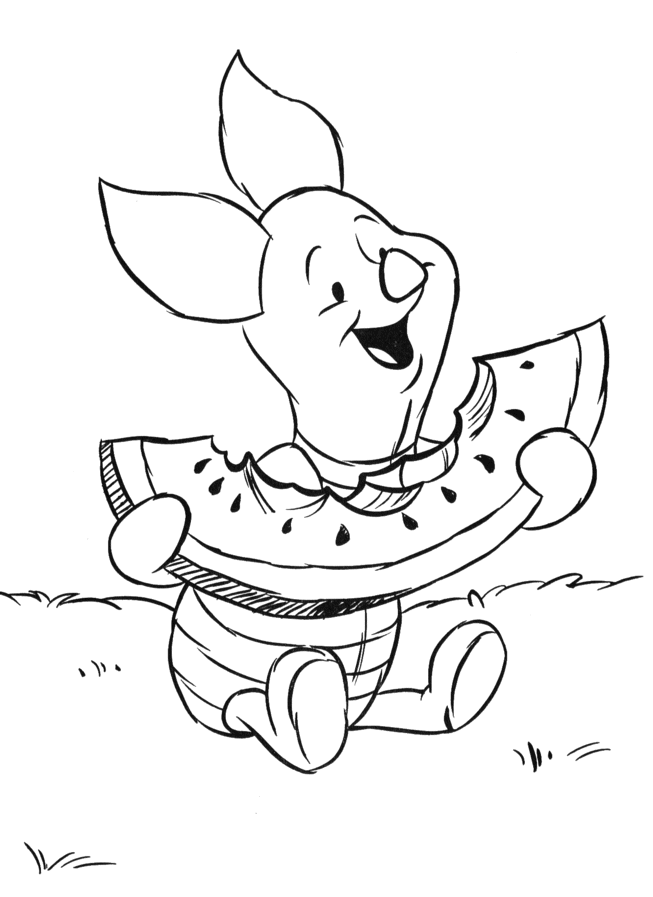 Piglet Colouring Pages