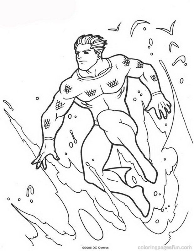 Aquaman Colouring Pages Clip Art Library