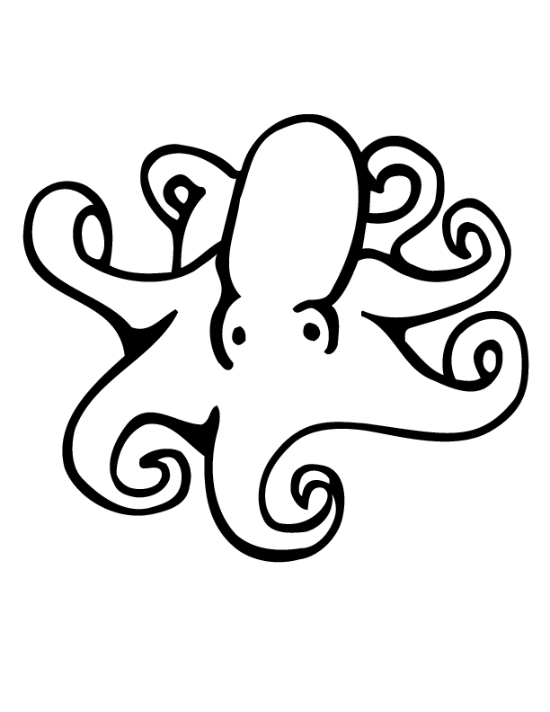 octopus | printable coloring in pages for kids - number online