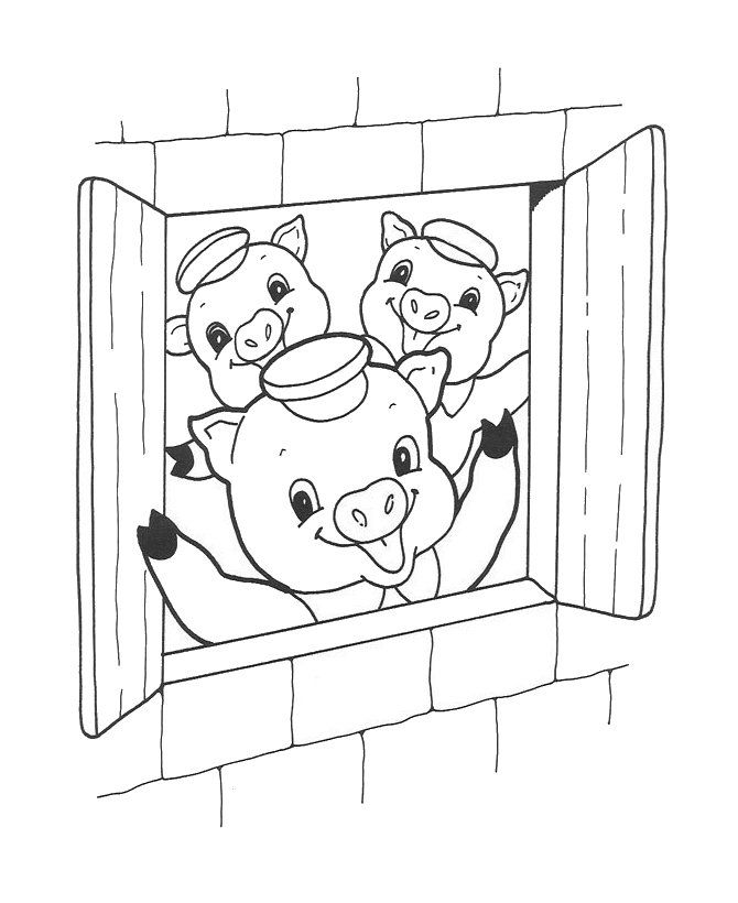 little pigs brick house Colouring Pages