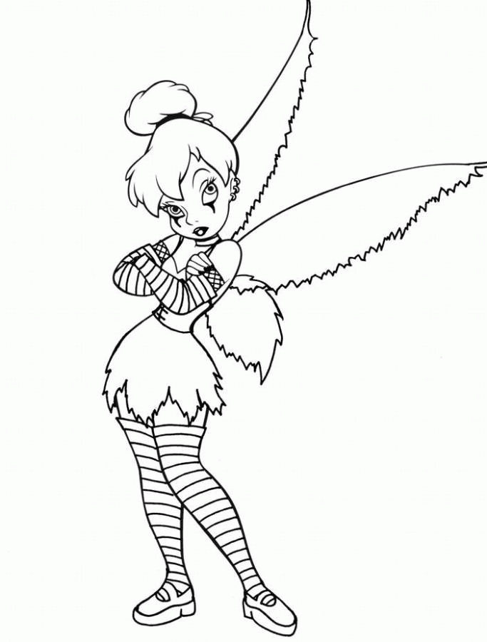 gothic tinkerbell coloring pages | Tink Rocks!!